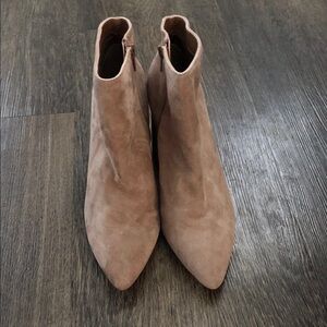 Steve Madden Blush Suede Pointed Ankle Booties